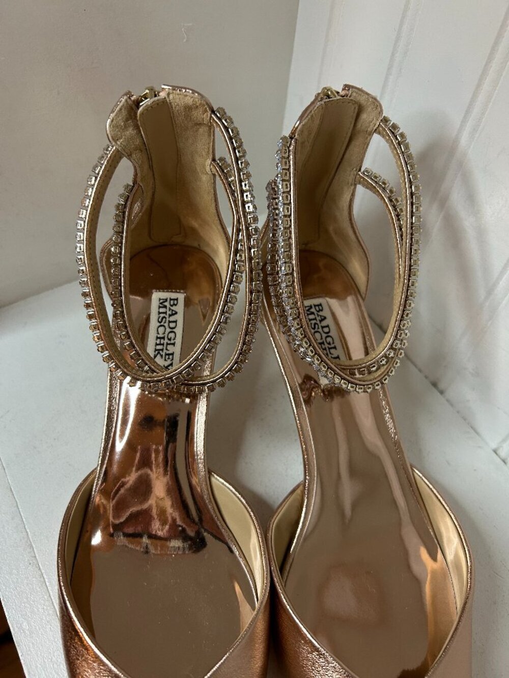 Badgley Mischka Collection Lilibeth Kitten Heel Ankle Strap Pump (Women) Size 9 - Picture 5 of 7